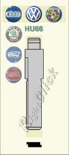 HU66 Key Blank - Audi VW Porsche Skoda Ford Seat